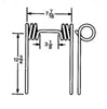 7-7/16 INCH X 12-3/4 INCH HARROW TINE FOR JOHN DEERE