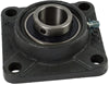 4 HOLE CAST IRON FLANGE WITH 1-1/4" BEARING - SET SCREW LOCK   62mm HOUSING