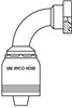 CODE 62C FLANGE 90 DEGREE BEND WITH 1 INCH THREAD FOR 1 INCH HOSE