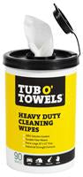 TUB O' TOWELS HEAVY DUTY CLEANING WIPES - 90 COUNT