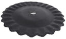 22 INCH X 6.5 MM SERRATED EDGE VERTICAL TILL BLADE WITH 2 INCH ROUND AXLE