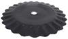 22 INCH X 6.5 MM SERRATED EDGE VERTICAL TILL BLADE WITH 2 INCH ROUND AXLE