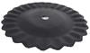 22 INCH X 6.5 MM SERRATED EDGE VERTICAL TILL BLADE WITH 2 INCH ROUND AXLE