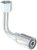 FEMALE SWIVEL 90 DEGREE LONG DROP 1/4 HOSE X 3/8 ORF