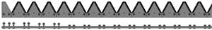 MD 335529 LH 35' TAIL SEGMENT MEGATOOTH - DOUBLE DRVIE