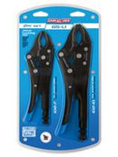 2Pc Curved Jaw Locking Pliers Set