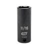 3/8" Drive 6 Point Deep Impact SAE Socket 11/16"