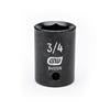 1/2" Drive 6 Point Standard Impact SAE Socket 3/4"