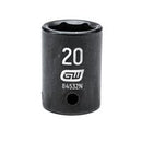 1/2" Drive 6 Point Standard Impact Metric Socket 20mm