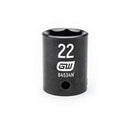 1/2" Drive 6 Point Standard Impact Metric Socket 22mm