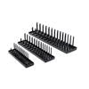 3 Piece 1/4", 3/8" & 1/2" Drive Black SAE Socket Storage Tray Set