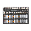 60 Piece 1/2” Drive Master SAE Socket Set in Foam Storage Tray
