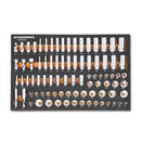 85 Piece 3/8” Drive Master SAE Socket Set in Foam Storage Tray
