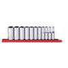 11 Piece 3/8" Drive 6 Point Deep SAE Socket Set