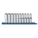 10 Piece 1/2" Drive 12 Point Deep Metric Socket Set