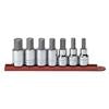 7 Piece 1/2" Drive Hex Bit SAE Socket Set