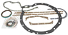 LOWER GASKET SET WITH CRANKSHAFT SEALS. 1 SET USED IN A267D 4 CYLINDER DIESEL ENGINE