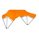 Sun-Smart Tractor Canopy - 3-Bow, 40", Orange, Fender Mounting Brackets
