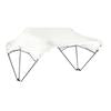 Sun-Smart Tractor Canopy - 3-Bow, 40", White, Fender Mounting Brackets