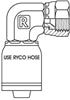 SAE FEMALE 90 DEGREE ELBOW WITH 1/2 INCH THREAD FOR 3/8 INCH HOSE