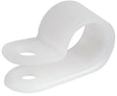 NYLON CABLE CLAMP WHITE 1/4'' 25PK