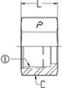 1/4 OFS - TUBE NUT - STEEL