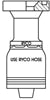 CODE 62C FLANGE WITH 1-1/4 INCH THREAD FOR 1 INCH HOSE