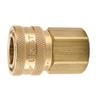 Coupler 1/4 Body Brass, Female Thread 1/4-18 NPTF With Sleeve Lok