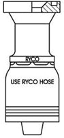 CODE 61 FLANGE WITH 1 INCH THREAD FOR 3/4 INCH HOSE