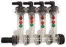 Wilger Modular Flow Monitor Kit - 4 Column - 1/2" Hose Barb Elbow X 3/4" Hose Barb Inlet
