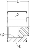 1/4 FEMALE OFS SWIVEL - CAP - STEEL