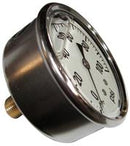 AgSmart Stainless Steel Gauge - 2-1/2" Diameter, 3,000 PSI, Liquid Filled, Back Mount