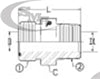 5/8 MALE OFS X 1/2 MALE PIPE - MALE PIPE CONNECTOR - STEEL