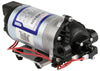 12V DIAPHRAGM PUMP PUMP WITH DEMAND SWITCH - 1.8 GPM / 50 PSI  3/8" FEMALE PORTS  - HAS ON / OFF SWITCH