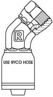 JIC FEMALE 45 DEGREE BEND FORGED WITH 1-1/16 INCH THREAD FOR 3/4 INCH HOSE