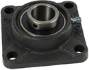 4 HOLE CAST IRON FLANGE WITH 1-5/8" BEARING - SET SCREW LOCK