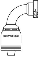 CODE 62C FLANGE 90 DEGREE BEND WITH 1 INCH THREAD FOR 3/4 INCH HOSE