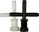 NOZZLE TEE-3 BARBS 3/4" WITH NUT-POLY