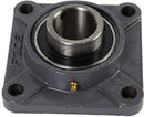 4 HOLE CAST IRON FLANGE WITH 1-9/16" BEARING - SET SCREW LOCK