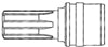 STUB SHAFT FOR 1310 1-3/8"6 SPL CONE PT