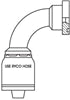 CODE 61 FLANGE 90 DEGREE BEND WITH 3/4 INCH THREAD FOR 1/2 INCH HOSE