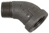 1/2 INCH X 1/2 INCH MNPT X FNPT  GALVANIZED STREET ELBOW - 90