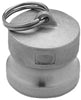 1-1/4" ALUMINUM PLUG FOR FEMALE COUPLER