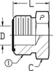 1 MALE OFS - PLUG - STEEL