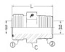 3/4 MALE OFS X 1/2 MALE PIPE - MALE PIPE CONNECTOR - STEEL