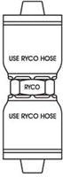 JOINER WITH 1 INCH THREAD FOR 1 INCH HOSE