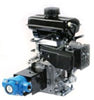 HYPRO 4 ROLLER CAST IRON PUMP WITH 2.5HP POWER PRO GAS ENGINE MOUNTED