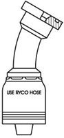 COUPLING, CODE 62 FLANGE 30 DEGREE BEND WITH 1 INCH THREAD FOR 1 INCH HOSE