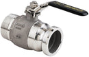 2" FP STAINLESS STEEL MALE THREAD X MALE ADPT VALVE