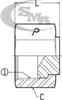 FOFX - FEMALE OFS SWIVEL CAP - STEEL